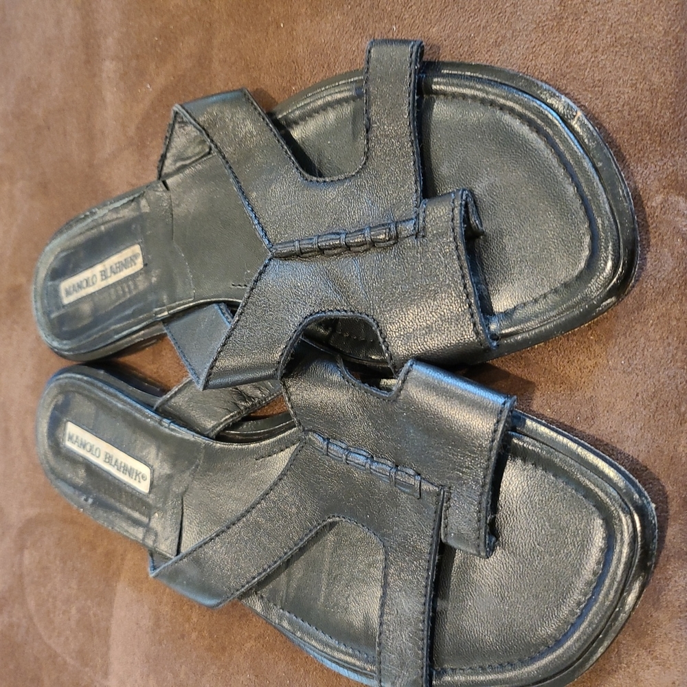 Black Manolo Blahnik Sandals